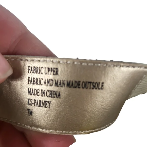 Karen Scott Parney Embellished Slingback Wedge Sandals Gold 7 - Picture 4 of 5